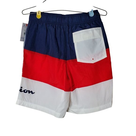 Champion Mens Tri-Color Swim Shorts With Drawstring & Pocket Size Small NWT - Picture 2 of 5